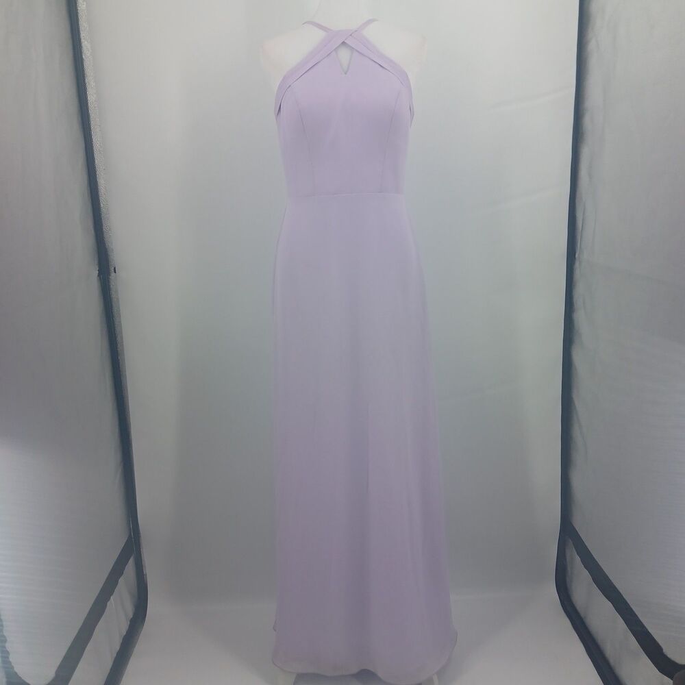 womans jj house lavender purple bridesmaid maxi dress size 4/6 small